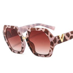 Big-Frame Hexagon Fashion Sunglasses Women's Oversized