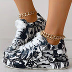 Women's Graffiti All Over Print Sneakers