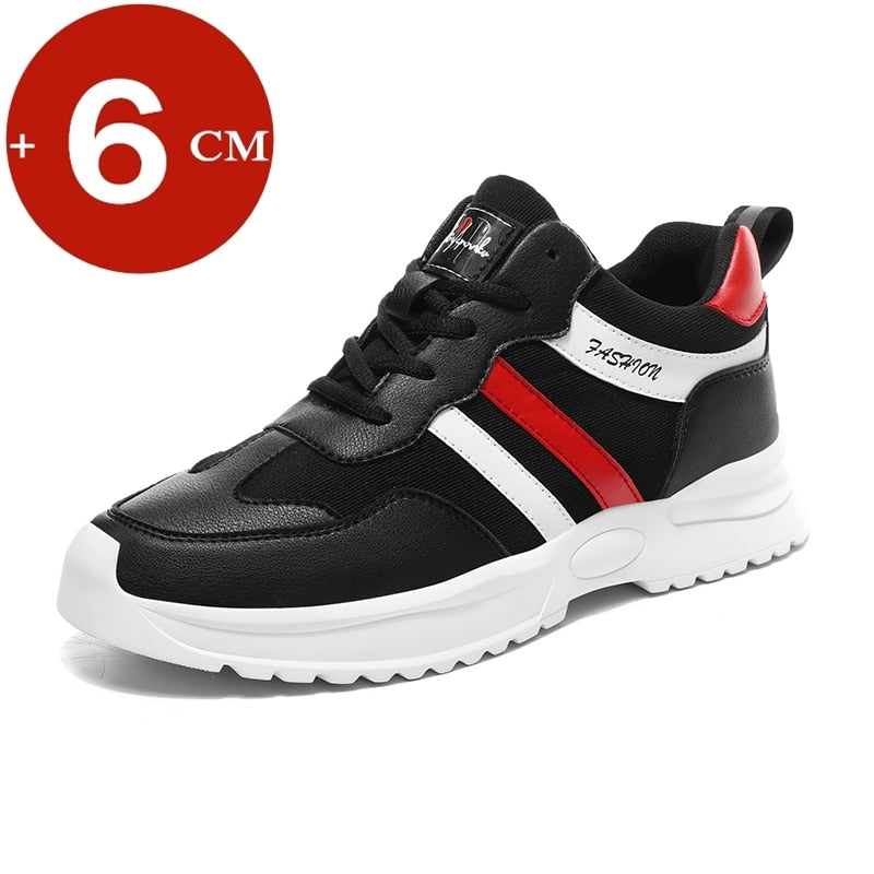 Elevator Platform Height Boosting Sports Sneakers - Lift Height 6cm Stand Tall