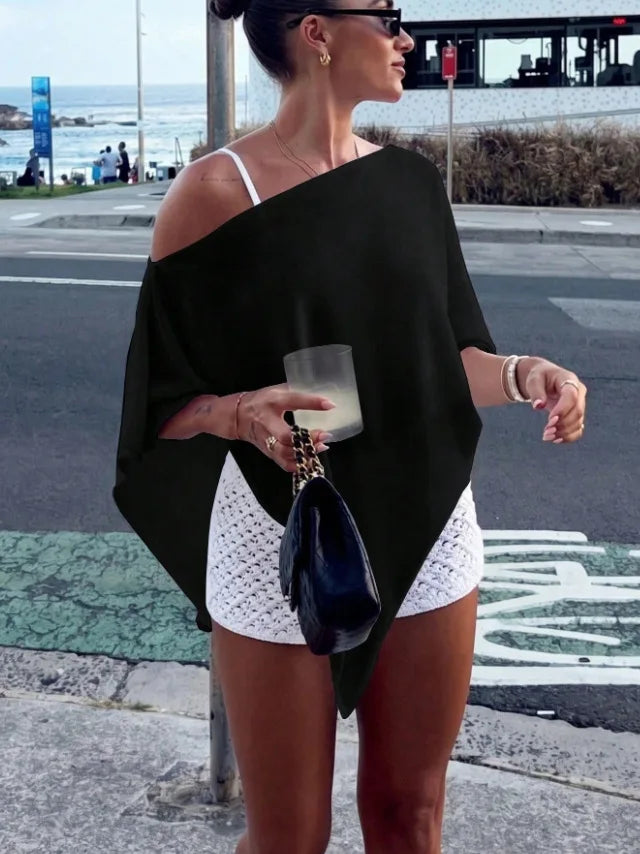 Women's Off-Shoulder Beach Cover-Up Summer Top