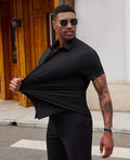 Wrinkle Free Stretchy Business Shirt Men's Short Sleeve