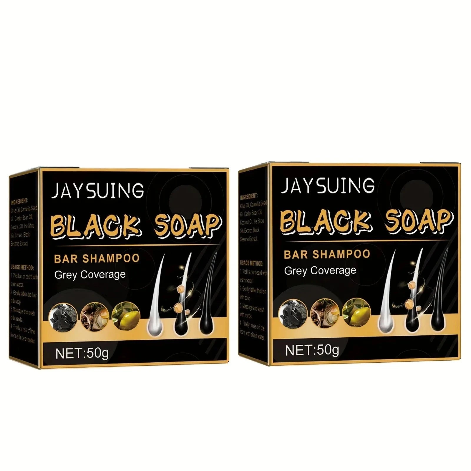 Black Hair Soap Grey-Be-Gone Revival Darkening Rejuvenating