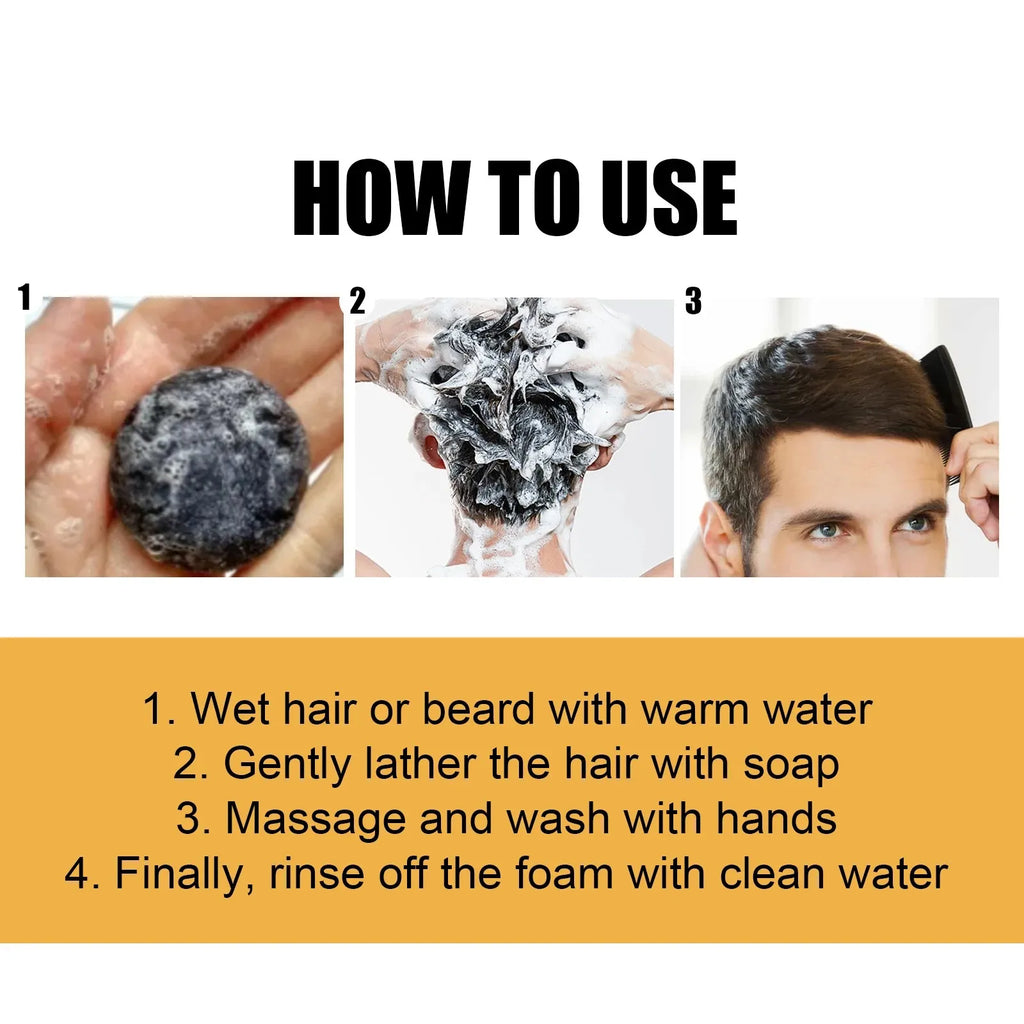 Black Hair Soap Grey-Be-Gone Revival Darkening Rejuvenating