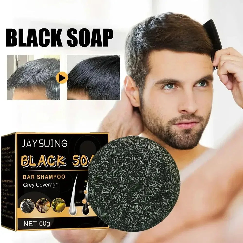 Black Hair Soap Grey-Be-Gone Revival Darkening Rejuvenating