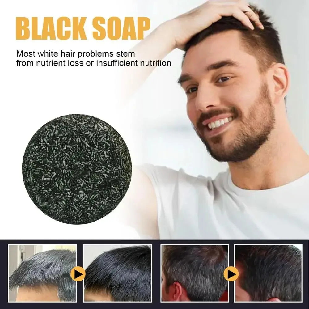Black Hair Soap Grey-Be-Gone Revival Darkening Rejuvenating