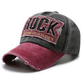 ROCK Washed Vintage Baseball Cap Denim Trucker Hat
