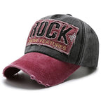 ROCK Washed Baseball Cap Shabby Denim Hat