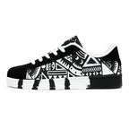 Geometric Canvas Sneakers Graffiti Print Skate Street Shoes