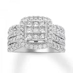Diamond Encrusted Bling Ring Iced Out Chunky Hip Hop High-Shine