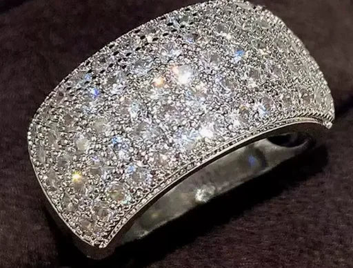 Bling Ring Iced Out Chunky Hip Hop High-Shine Diamond Encrusted