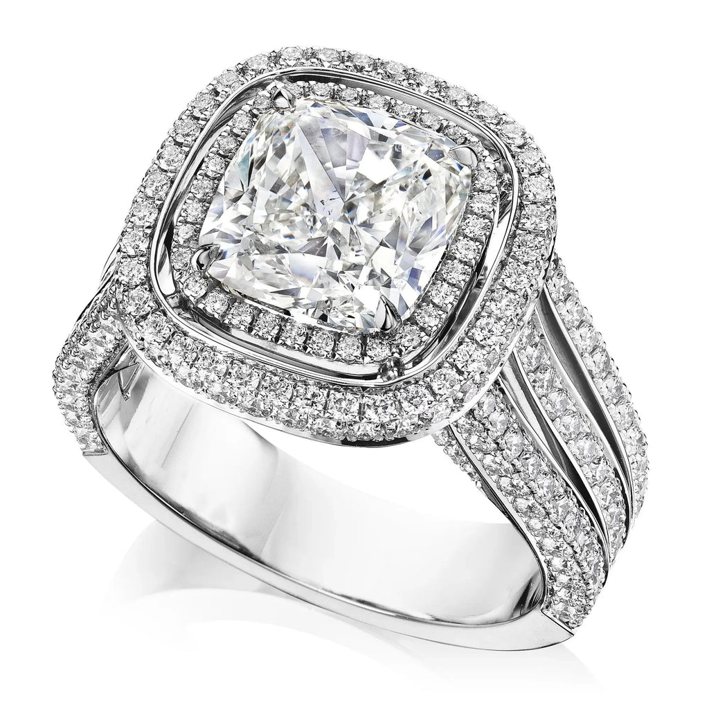 Diamond Encrusted Bling Ring Iced Out Chunky Hip Hop High-Shine
