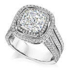 Diamond Encrusted Bling Ring Iced Out Chunky Hip Hop High-Shine