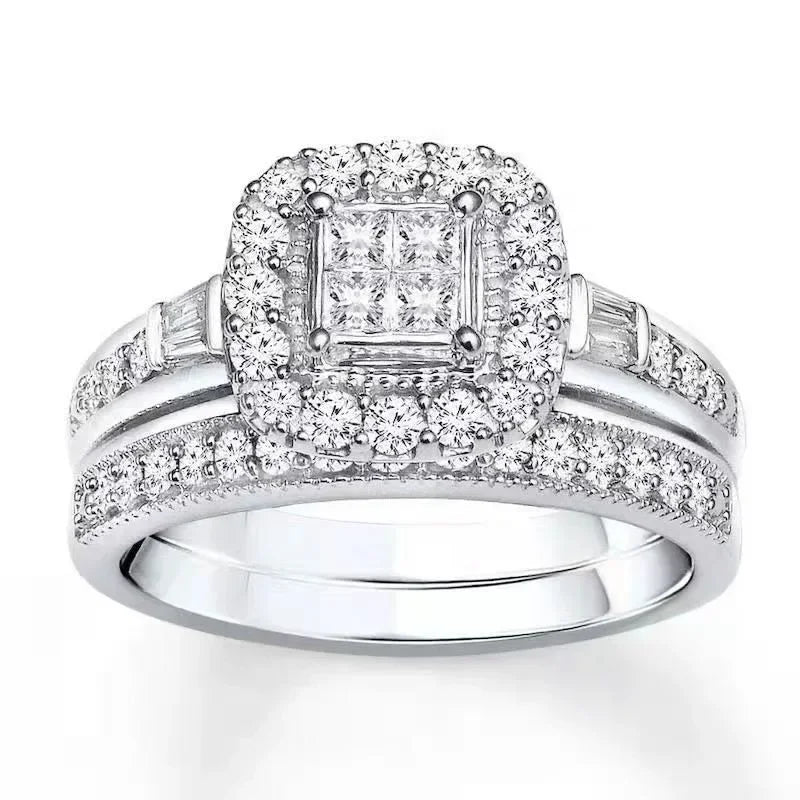 Diamond Encrusted Bling Ring Iced Out Chunky Hip Hop High-Shine