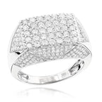 Diamond Encrusted Bling Ring Iced Out Chunky Hip Hop High-Shine