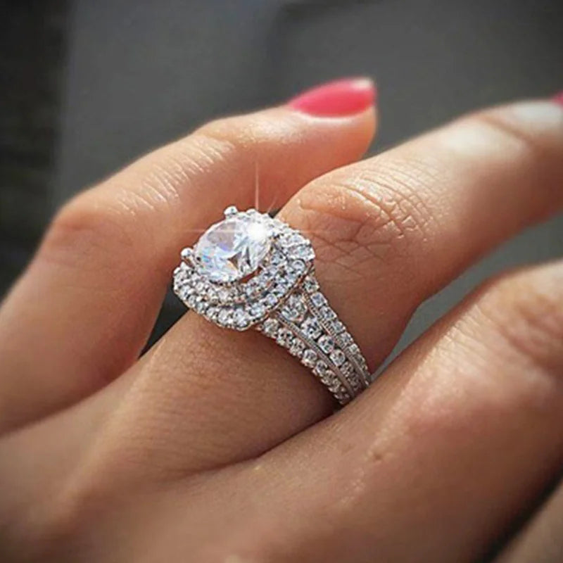 Bling Ring Iced Out Chunky Hip Hop High-Shine Diamond Encrusted