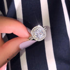 Diamond Encrusted Bling Ring Iced Out Chunky Hip Hop High-Shine