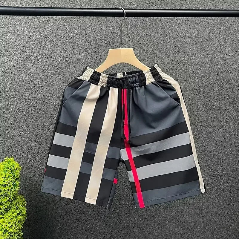 Board Shorts Stripes Beachwear Summer Quick Dry Pants