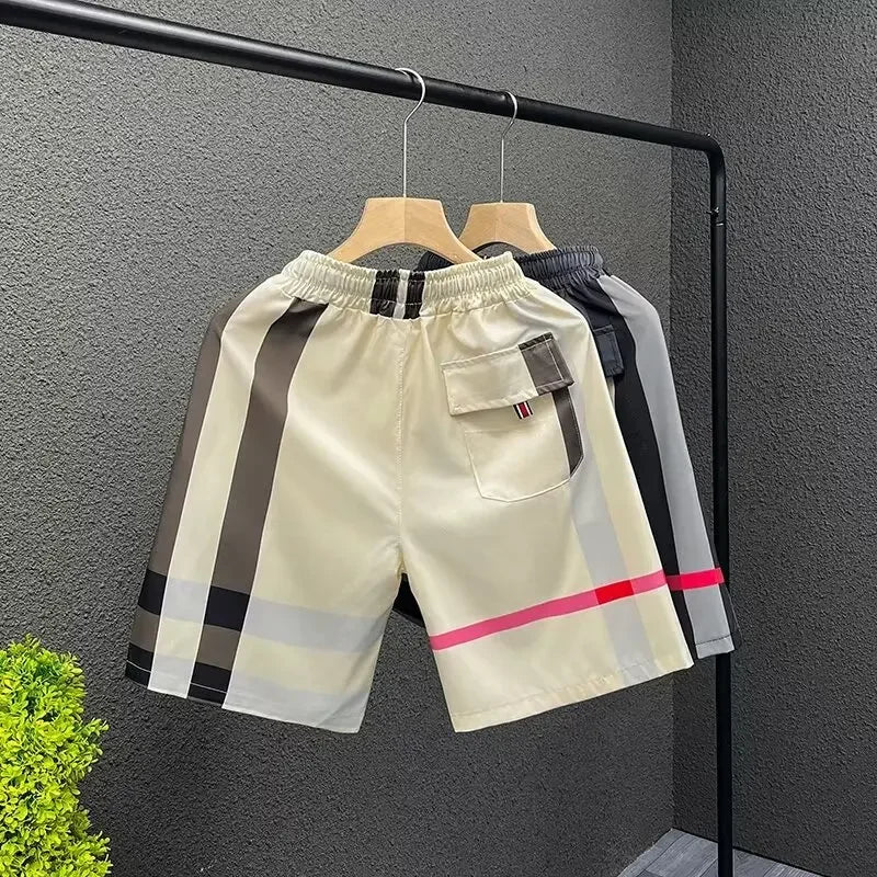 Board Shorts Stripes Beachwear Summer Quick Dry Pants