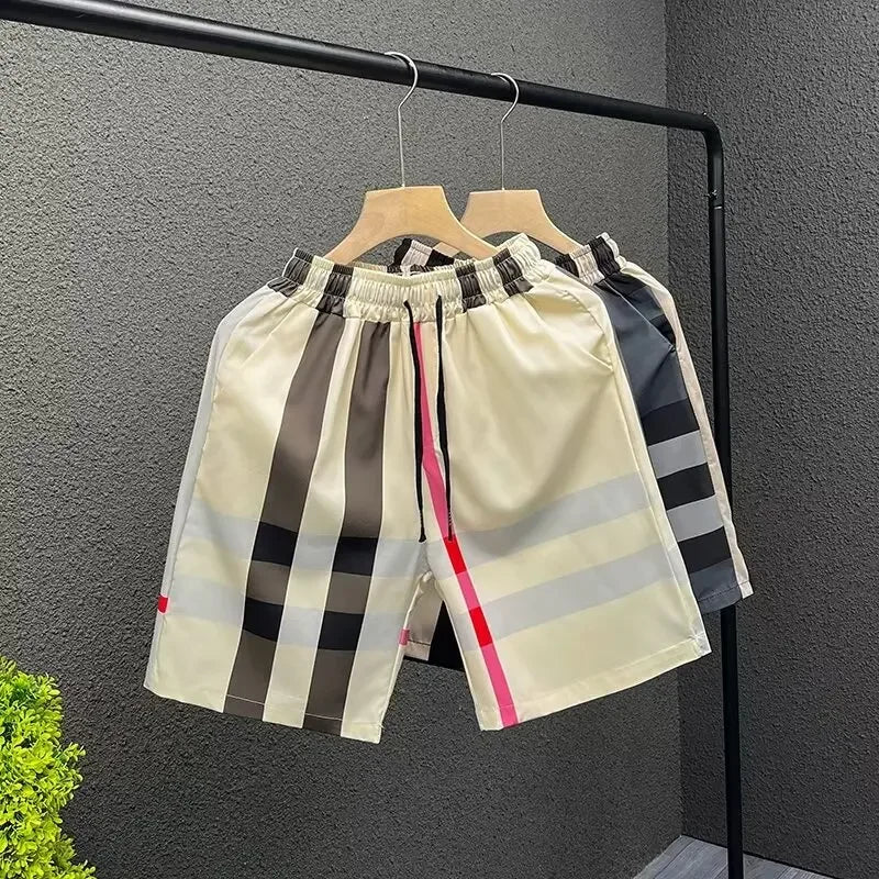 Board Shorts Stripes Beachwear Summer Quick Dry Pants