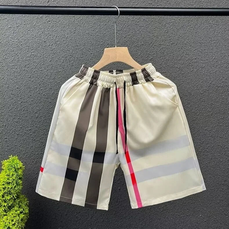 Board Shorts Stripes Beachwear Summer Quick Dry Pants