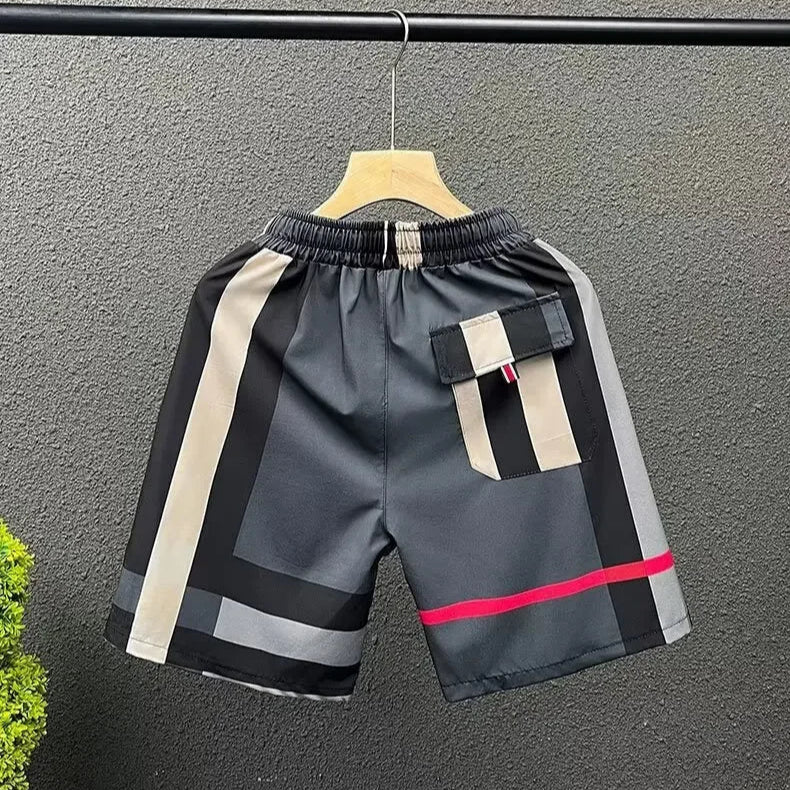 Board Shorts Stripes Beachwear Summer Quick Dry Pants