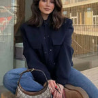 Bomber Jacket - Cropped Single Breast Classy Jacket Women's Wear