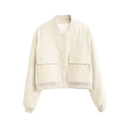 Bomber Jacket - Cropped Single Breast Classy Jacket Women's Wear