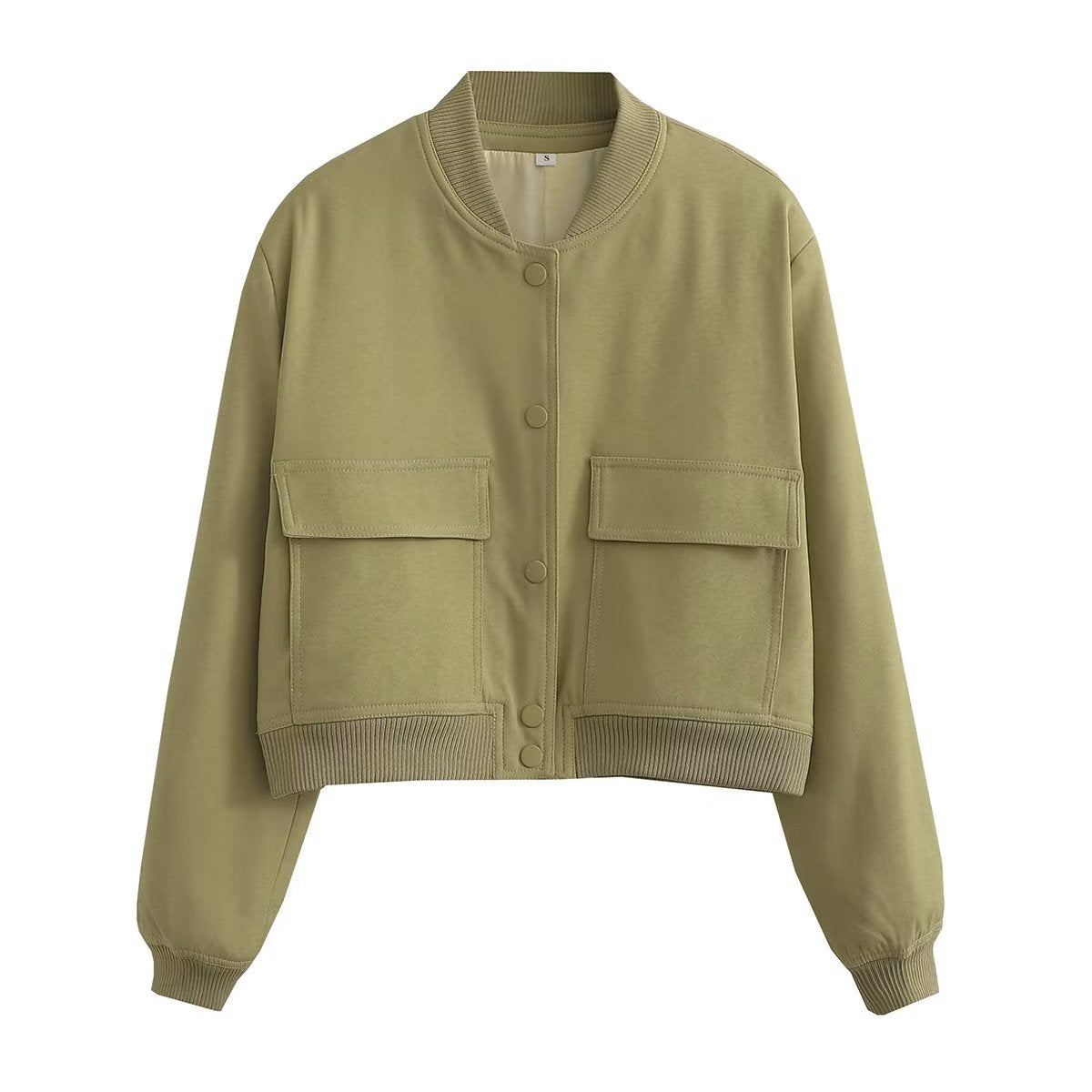 Bomber Jacket - Cropped Single Breast Classy Jacket Women's Wear
