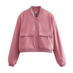 Bomber Jacket - Cropped Single Breast Classy Jacket Women's Wear