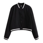 Bomber Jacket - Cropped Single Breast Classy Jacket Women's Wear