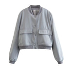 Bomber Jacket - Cropped Single Breast Classy Jacket Women's Wear