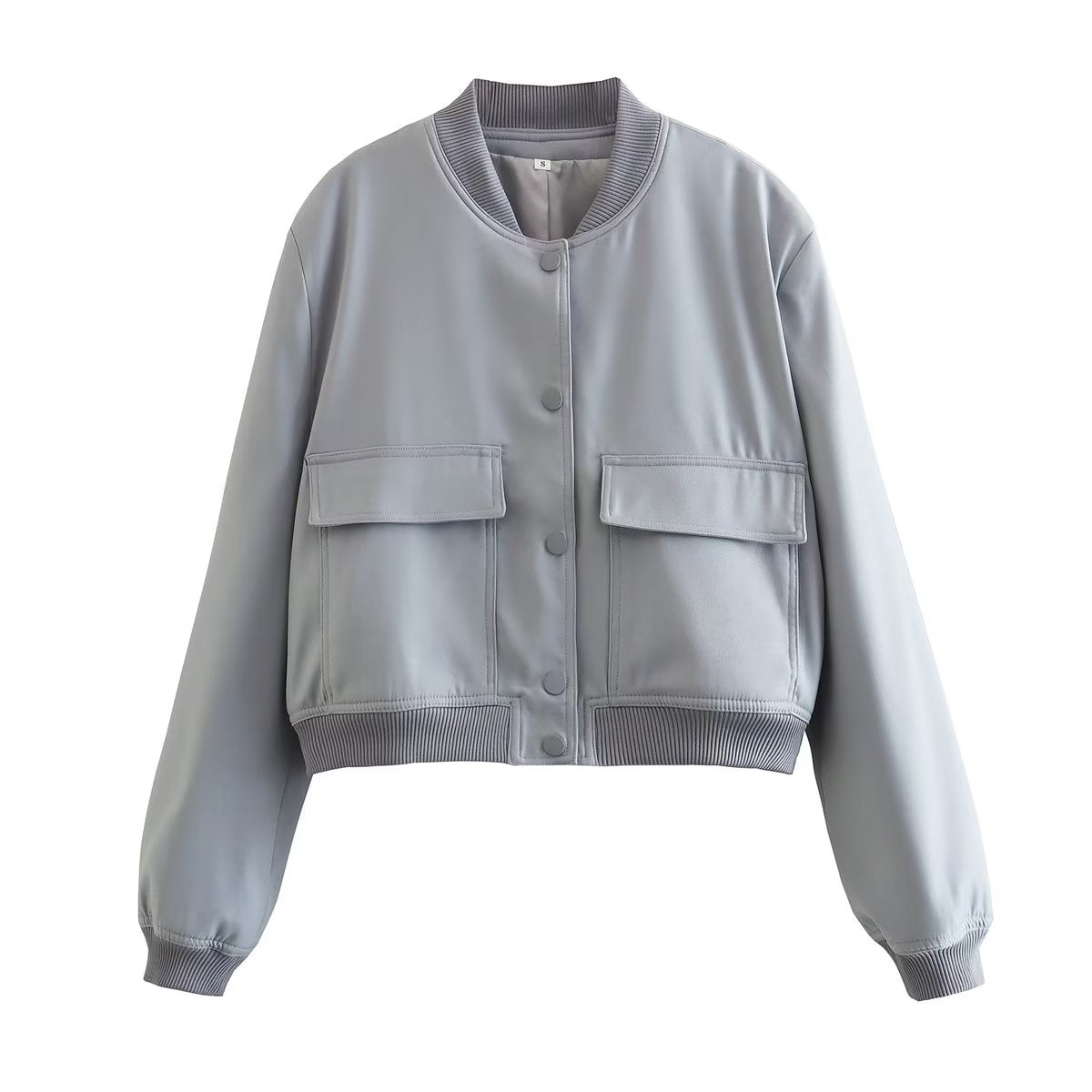 Bomber Jacket - Cropped Single Breast Classy Jacket Women's Wear