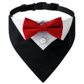 Bow Tie Dog Collar Tuxedo Bandana Adjustable Dress-up Party Costume