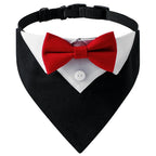 Bow Tie Dog Collar Tuxedo Bandana Adjustable Dress-up Party Costume