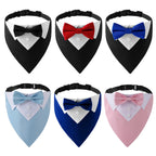Bow Tie Dog Collar Tuxedo Bandana Adjustable Dress-up Party Costume