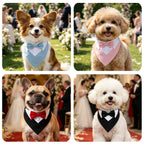 Bow Tie Dog Collar Tuxedo Bandana Adjustable Dress-up Party Costume