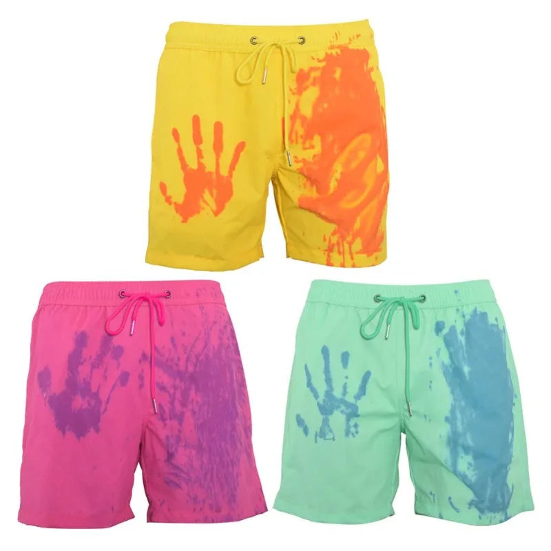 Magic Color Changing Beach Shorts - Swimming Bathers Surf Boardshorts