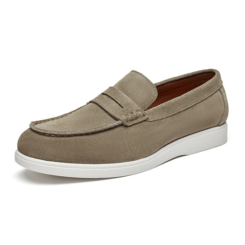 British Style Genuine Leather Loafers Slip-On Shoes