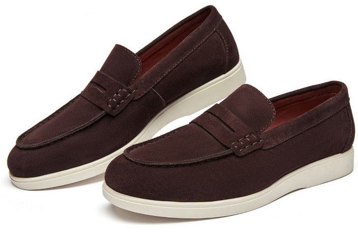 British Style Genuine Leather Loafers Slip-On Shoes