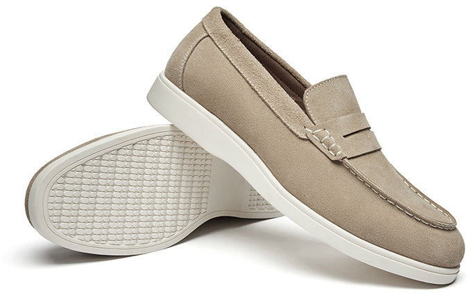British Style Genuine Leather Loafers Slip-On Shoes