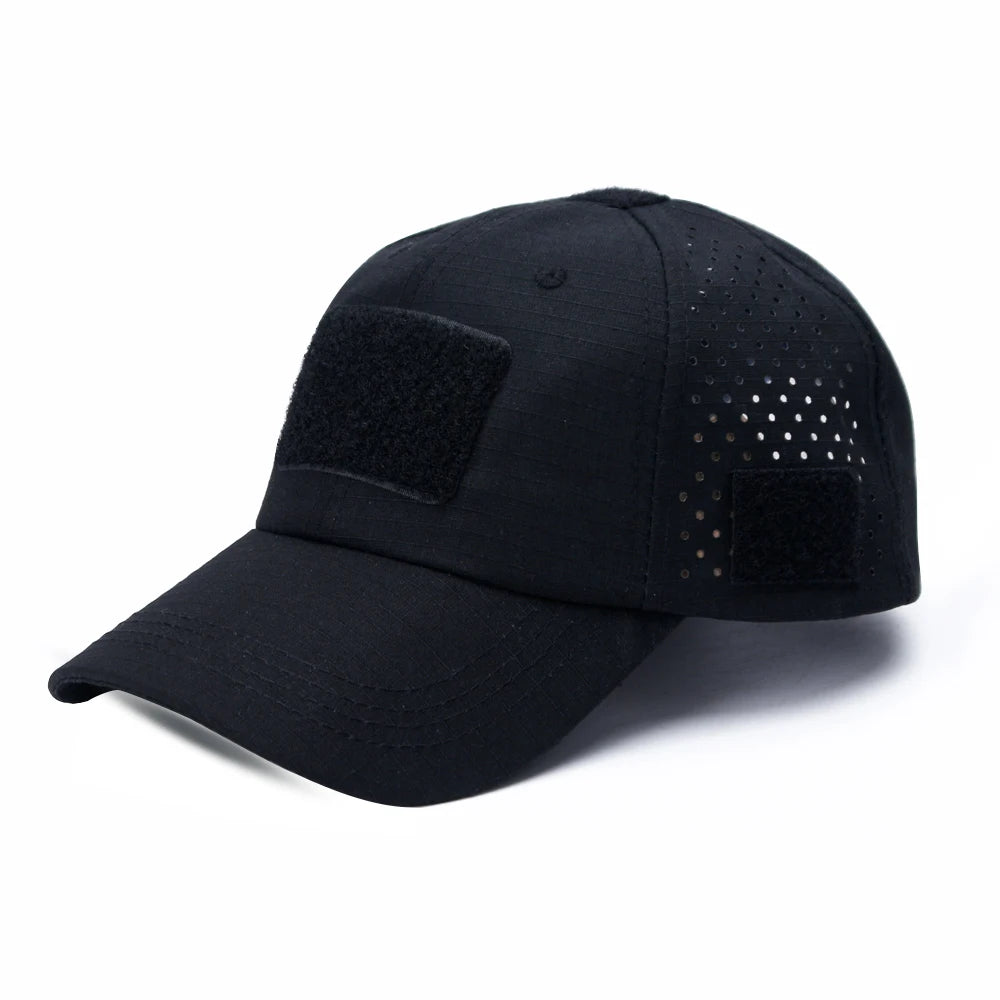 Camo Baseball Cap With Sunglasses Holder Velcro Outdoors
