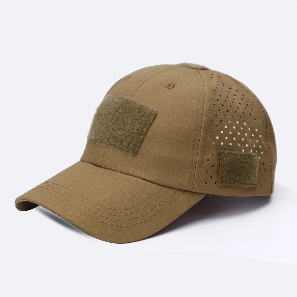 Camo Baseball Cap With Sunglasses Holder Velcro Outdoors