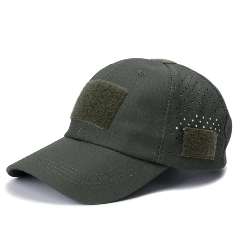 Camo Baseball Cap With Sunglasses Holder Velcro Outdoors