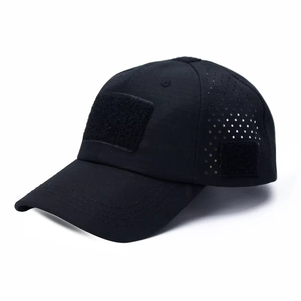 Camo Baseball Cap With Sunglasses Holder Velcro Outdoors