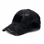 Camo Baseball Cap With Sunglasses Holder Velcro Outdoors