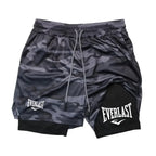 Men's Shorts 2 in 1 Layer Double Deck Gym Fitness Bottoms