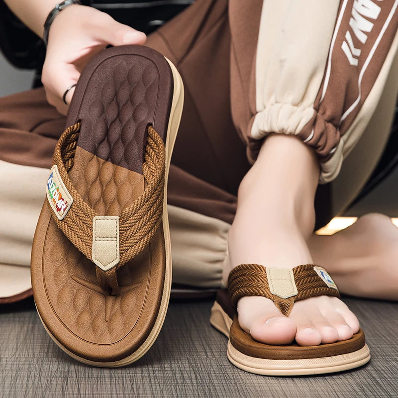 Canvas Thongs Non-Slip Men's Flip Flops