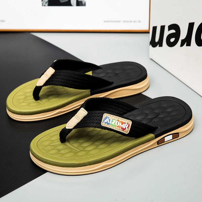 Canvas Thongs Non-Slip Men's Flip Flops