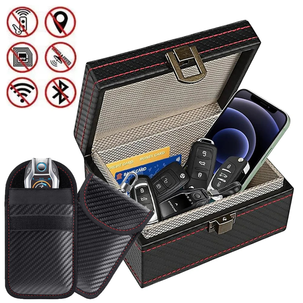 Faraday Car Keys Box | Stop Keyless Car Theft Relay Attack Signal Blocker