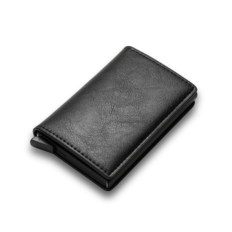 Carbon Fiber Wallet RFID Blocking Card Holder Anti-Theft Money Clip